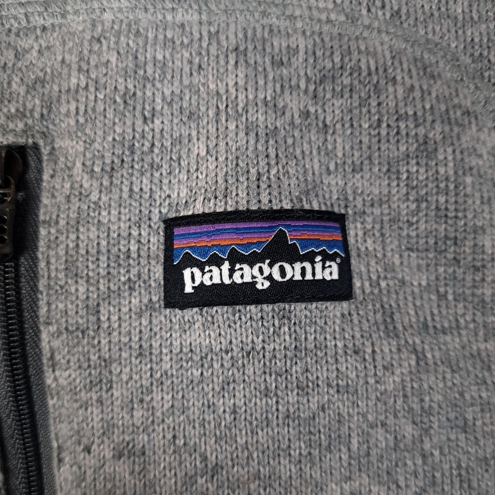 Patagonia Better Sweater Vest Mens XL Gray Heather Fleece Full Zip DeVa13 Logo - Picture 5 of 15